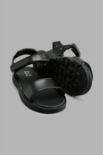 Load image into Gallery viewer, Redtag-Black-Slogan-Comfort-Sandal-Boys-Casual-Sandals,-Colour:Black,-Filter:Boys-Footwear-(3-to-5-Yrs),-New-In,-New-In-BOY-FOO,-Non-Sale,-S22A,-Section:Kidswear-Boys-3 to 5 Years
