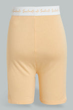 Load image into Gallery viewer, Redtag-Orange-Short-With-Printed-Waistband-Colour:Orange,-Filter:Women's-Clothing,-New-In,-New-In-Women,-Non-Sale,-S22B,-Section:Women,-Women-Shorts-Women's-