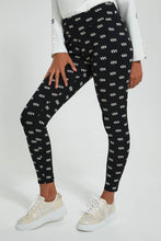 Load image into Gallery viewer, Redtag-Black-Allover-Printed-Active-Pant-Joggers-Women's-0