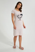 Load image into Gallery viewer, Redtag-Pink-Power-Puff-Girls-Printed-NighT-Shirt-Nightshirts-Women's-