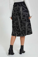 Load image into Gallery viewer, Redtag-Black-Printed-Pleated-Skirt-Celebrity-Skirts,-Colour:Black,-Filter:Women's-Clothing,-New-In,-New-In-LDC,-Non-Sale,-S22A,-Section:Women-Women's-