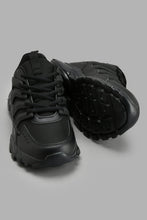 Load image into Gallery viewer, Redtag-Triple-Black-Grooved-3D-Outsole-Sneaker-Chunky-Men's-