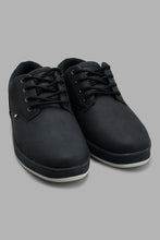 Load image into Gallery viewer, Redtag-Navy-Textured-Plimsoll-Plimsolls-Men's-