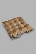 Load image into Gallery viewer, Redtag-Beige-Velvet-Chair-Pad-Chair-Pads-Home-Bedroom-