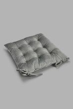 Load image into Gallery viewer, Redtag-Grey-Velvet-Chair-Pad-Chair-Pads-Home-Bedroom-