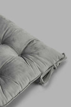 Load image into Gallery viewer, Redtag-Grey-Velvet-Chair-Pad-Chair-Pads-Home-Bedroom-