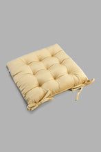 Load image into Gallery viewer, Redtag-Yellow-Velvet-Chair-Pad-Chair-Pads-Home-Bedroom-