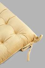 Load image into Gallery viewer, Redtag-Yellow-Velvet-Chair-Pad-Chair-Pads-Home-Bedroom-