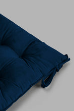 Load image into Gallery viewer, Redtag-Navy-Velvet-Chair-Pad-Chair-Pads-Home-Bedroom-