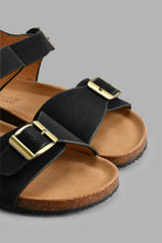 Load image into Gallery viewer, Redtag-Black-Cork-Sandal-Cork-Boys-3 to 5 Years