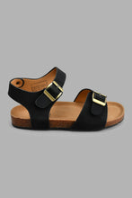 Load image into Gallery viewer, Redtag-Black-Cork-Sandal-Cork-Boys-3 to 5 Years