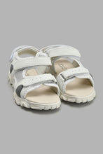 Load image into Gallery viewer, Redtag-White-Colour-Block-Tresker-Sandal-Casual-Sandals-Boys-3 to 5 Years