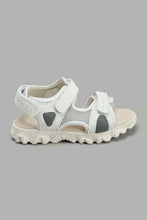 Load image into Gallery viewer, Redtag-White-Colour-Block-Tresker-Sandal-Casual-Sandals-Boys-3 to 5 Years