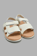 Load image into Gallery viewer, Redtag-White-Comfort-Sandal-Comfort-Senior-Boys-5 to 14 Years