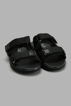 Load image into Gallery viewer, Redtag-Black-Sporty-Slide-Sandal-Sandals-Senior-Boys-5 to 14 Years