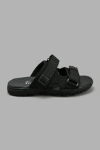 Load image into Gallery viewer, Redtag-Black-Sporty-Slide-Sandal-Sandals-Senior-Boys-5 to 14 Years