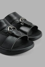 Load image into Gallery viewer, Redtag-Black-Traditional-Slide-Sandal-Sandals-Boys-3 to 5 Years