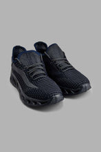 Load image into Gallery viewer, Redtag-Navy-Translucent-Sole-Knit-Sneaker-Colour:Navy,-Filter:Men's-Footwear,-Men-Trainers,-New-In,-New-In-Men-FOO,-Non-Sale,-S22A,-Section:Men-Men's-
