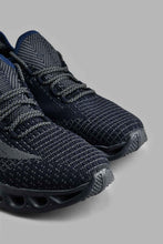 Load image into Gallery viewer, Redtag-Navy-Translucent-Sole-Knit-Sneaker-Colour:Navy,-Filter:Men's-Footwear,-Men-Trainers,-New-In,-New-In-Men-FOO,-Non-Sale,-S22A,-Section:Men-Men's-