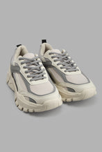 Load image into Gallery viewer, Redtag-White-Fabric-Block-Chunky-Sneaker-Chunky-Men's-
