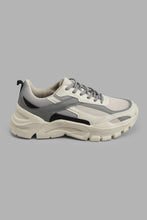 Load image into Gallery viewer, Redtag-White-Fabric-Block-Chunky-Sneaker-Chunky-Men's-