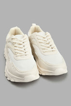 Load image into Gallery viewer, Redtag-White-Fabric-Block-Chunky-Sneaker-Chunky-Men's-