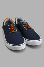 Load image into Gallery viewer, Redtag-Navy-Canvas-Plimsoll-Plimsolls-Men's-