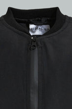 تنزيل الصورة على معرض الصور، Redtag-Black-Bomber-Jacket-With-Zipper-Jackets-Infant-Boys-3 to 24 Months