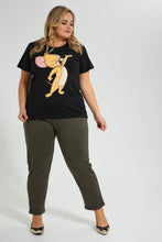 تنزيل الصورة على معرض الصور، Redtag-Character-T-Shirt-Colour:Black,-Filter:Plus-Size,-LDP-T-Shirts,-New-In,-New-In-LDP,-Non-Sale,-S22A,-Section:Women,-TBL-Women's-