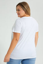 تنزيل الصورة على معرض الصور، Redtag-Character-T-Shirt-Colour:White,-Filter:Plus-Size,-LDP-T-Shirts,-New-In,-New-In-LDP,-Non-Sale,-S22A,-Section:Women,-TBL-Women's-