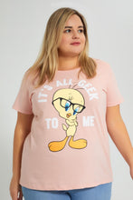 تنزيل الصورة على معرض الصور، Redtag-Character-T-Shirt-Colour:Pink,-Filter:Plus-Size,-LDP-T-Shirts,-New-In,-New-In-LDP,-Non-Sale,-S22A,-Section:Women,-TBL-Women's-
