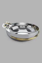 Load image into Gallery viewer, Redtag-Silver-Hammered-Bowl-With-Brass-Decorations-Serving-Bowls-Home-Dining-