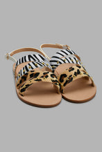 Load image into Gallery viewer, Redtag-Cream-Multi-Strap-Sandal-Sandals-Senior-Girls-5 to 14 Years