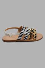 Load image into Gallery viewer, Redtag-Cream-Multi-Strap-Sandal-Sandals-Senior-Girls-5 to 14 Years