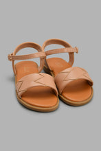 تنزيل الصورة على معرض الصور، Redtag-San-Braided-Strap-Sandal-Slingbacks-Girls-3 to 5 Years