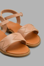 تنزيل الصورة على معرض الصور، Redtag-San-Braided-Strap-Sandal-Slingbacks-Girls-3 to 5 Years