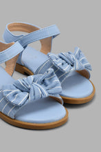 تنزيل الصورة على معرض الصور، Redtag-Blue-Bow-Detail-Sandal-Slingbacks-Girls-3 to 5 Years