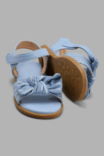 تنزيل الصورة على معرض الصور، Redtag-Blue-Bow-Detail-Sandal-Slingbacks-Girls-3 to 5 Years