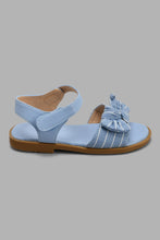 تنزيل الصورة على معرض الصور، Redtag-Blue-Bow-Detail-Sandal-Slingbacks-Girls-3 to 5 Years
