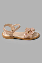 Load image into Gallery viewer, Redtag-Copper-Bow-Detail-Sandal-Casual-Sandals-Girls-3 to 5 Years