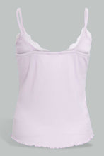 تنزيل الصورة على معرض الصور، Redtag-Lilac-Strappy-Rib-Vest-With-Lace-Vests-Women's-