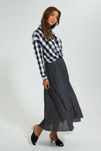 Load image into Gallery viewer, Redtag-Black-White-Check-Shirt-Blouses-Women's-0