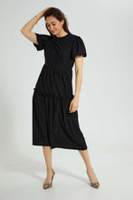 Load image into Gallery viewer, Redtag-Green-Tiered-Rib-Dress-Dresses-Women's-