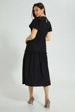 Load image into Gallery viewer, Redtag-Green-Tiered-Rib-Dress-Dresses-Women's-