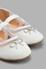 Load image into Gallery viewer, Redtag-White-Bow-Trim-Ballerina-Ballerinas-Girls-3 to 5 Years