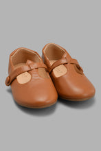 Load image into Gallery viewer, Redtag-Brown-T-Bar-Ballerina-Ballerinas-Girls-3 to 5 Years