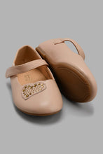 تنزيل الصورة على معرض الصور، Redtag-Beige-Heart-Trim-Ballerina-Ballerinas-Girls-3 to 5 Years