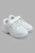 Load image into Gallery viewer, Redtag-Cream-Velcro-Strap-Trainer-Sneakers-Girls-3 to 5 Years