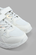 Load image into Gallery viewer, Redtag-Cream-Velcro-Strap-Trainer-Sneakers-Girls-3 to 5 Years