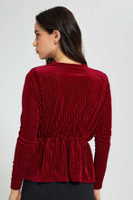 Load image into Gallery viewer, Redtag-Velour-Peplum-Top-Blouses-Women's-